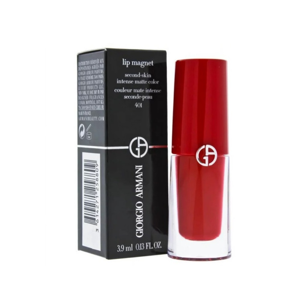 Giorgio Armani Lip Magnet Second-Skin Matte Liquid Lipstick in 401 Red Scarlatto